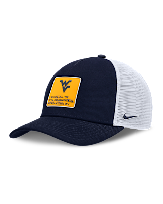 Мужские  West Virginia On-Field Rise Engineered Nike College Trucker Adjustable Hat