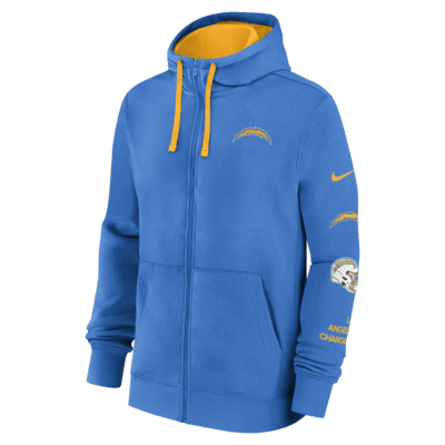 Los Angeles Chargers Club Men's Nike NFL Full-Zip Hoodie