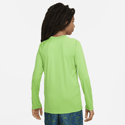 Playera de manga larga Hydroguard para niño talla grande Nike Swim