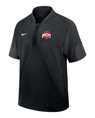 Мужская куртка Ohio State Sideline Coach Nike College 1/2-Zip Short-Sleeve