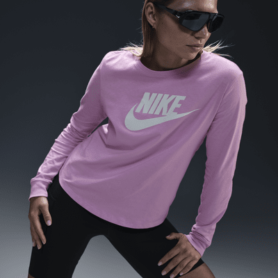 Playera de maga larga con logotipo para mujer Nike Sportswear Essentials