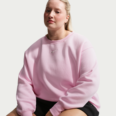 Sudadera oversized de cuello redondo de tejido Fleece para mujer (talla grande) Nike Sportswear Phoenix