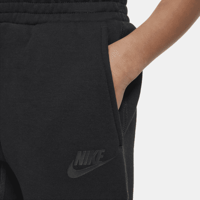 Todelt Nike Sportswear Tech Fleece-hættetrøjesæt fuld lynlås til mindre børn