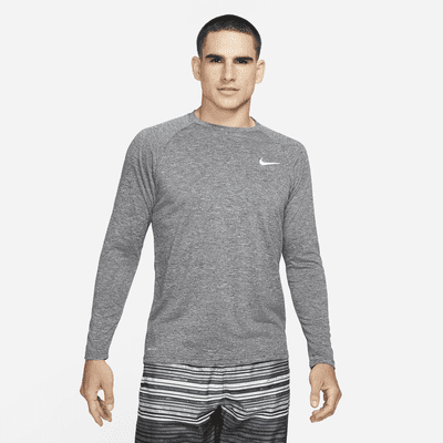 Camiseta Hydroguard de natación de manga larga de tela jaspeada hombre Nike.