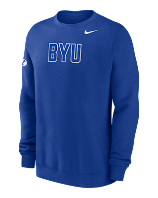 Мужской свитшот BYU Club Fleece Nike College Crew-Neck