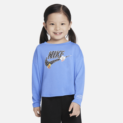 Nike Notebook Print Long Sleeve Knit Top Toddler Top