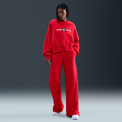 Sweatshirt de gola redonda folgada Nike Sportswear Phoenix Fleece Shox para mulher