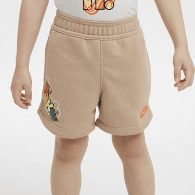 Nike Sportswear Create Your Own Adventure French-Terry-Shorts mit Grafik für Kleinkinder