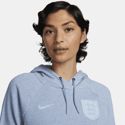 Sudadera con gorro de fútbol de tejido Fleece sin cierre para mujer de Inglaterra