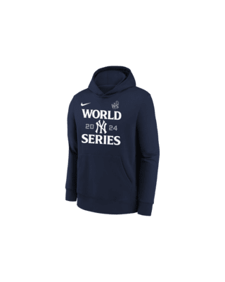 Подростковое худи New York Yankees 2024 World Series Authentic Collection Big Kids' Nike MLB Pullover Hoodie