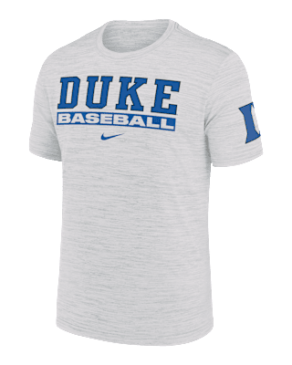 Мужская футболка Duke Blue Devils Velocity Baseball Wordmark Stack Nike Dri-FIT College