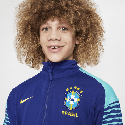 Chamarra Anthem de fútbol Nike Dri-FIT para niños talla grande Brazil Academy Pro