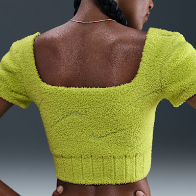 Nike Sportswear Phoenix Cozy Bouclé Part superior de teixit Knit cropped i de màniga curta - Dona