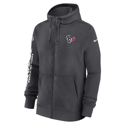 Houston Texans Sideline Team Issue Club Men's Nike Full Zip Hoodie