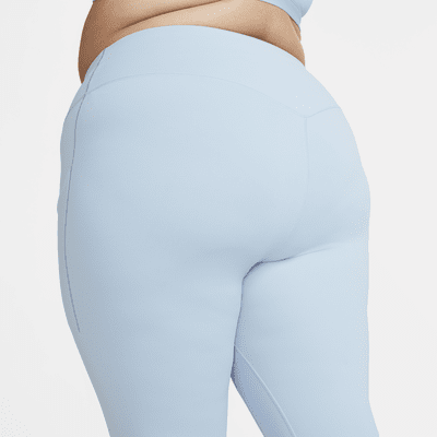 Leggings 7/8 de tiro alto y sujeción media con bolsillos para mujer (talla grande) Nike Universa