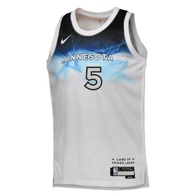 Jersey Nike Dri-FIT de la NBA Swingman para niños talla grande Anthony Edwards Minnesota Timberwolves 2024/25 City Edition