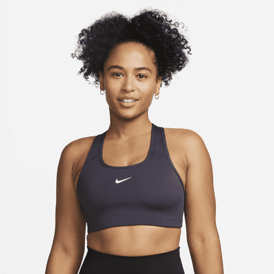 Nike Swoosh Women's Medium-Support Pad Sports Bra. Nike HR