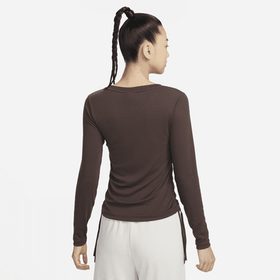 Nike Sportswear Women's Ribbed Long-Sleeve Mod Crop Top