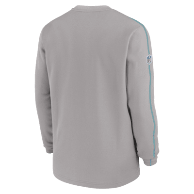 Playera de manga larga Nike de la NFL para hombre Miami Dolphins Sideline Coach