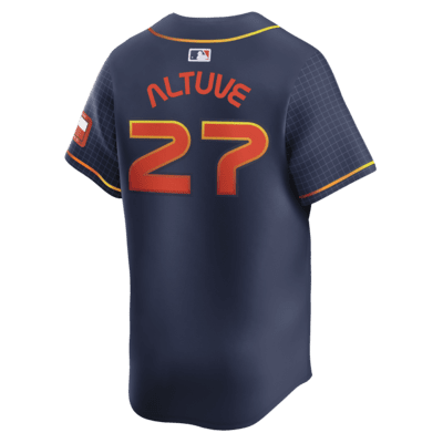 Jersey Nike Dri-FIT ADV de la MLB Limited para hombre José Altuve Houston Astros City Connect