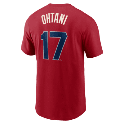 Men's Los Angeles Angels Shohei Ohtani Showtime Majestic Black 2019  Players' Weekend Name & Number T-Shirt