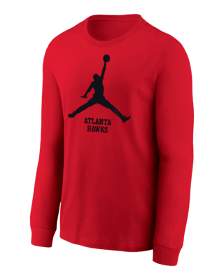 Подростковая футболка Atlanta Hawks Essential Big Kids' Jordan NBA Long-Sleeve