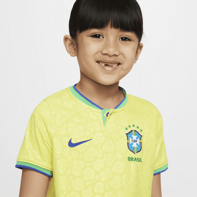 Brazil 2022/23 Home Younger Kids' Nike Dri-FIT Football Shirt