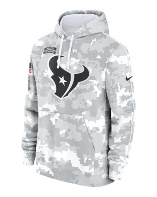 Мужское худи Houston Texans Salute to Service Primary Edge Club Nike NFL Pullover Hoodie