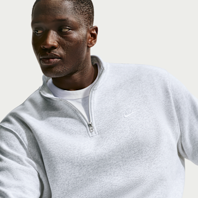 Prenda para la parte superior de tejido Fleece con medio cierre para hombre Nike Sportswear Club
