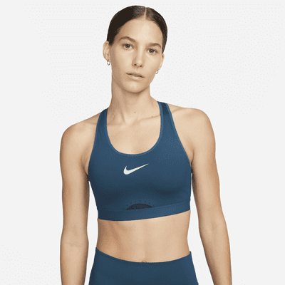 Increíble Aparentemente musicas Nike Swoosh Sujetador deportivo regulable de sujeción alta sin acolchado -  Mujer. Nike ES