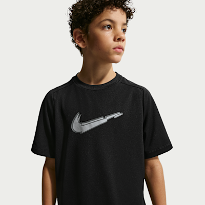 Playera de entrenamiento de manga corta Dri-FIT para niño talla grande Nike Multi