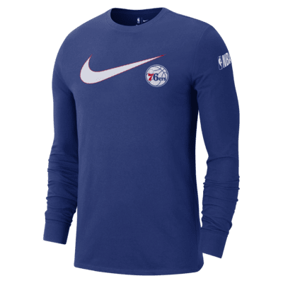 Philadelphia 76ers Swoosh Essential Men's Nike NBA Long-Sleeve T-Shirt