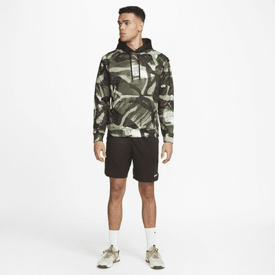 Nike Therma-FIT Fitness-Hoodie mit durchgehendem Camo-Muster für Herren