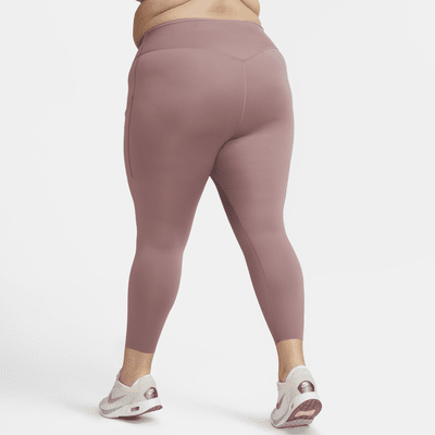 Leggings con bolsillos de 7/8 de tiro alto de sujeción firme para mujer (talla grande) Nike Go