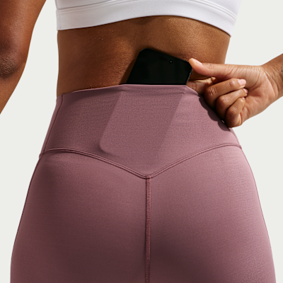 Leggings de cintura alta sin costura delantera de largo completo para mujer Nike Universa