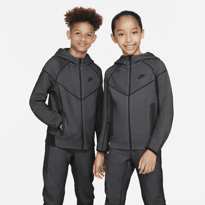 Nike Tech Fleece Full Zip Hoodie Heather Grey/BlackNike Tech