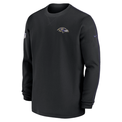 Playera de manga larga Nike de la NFL para hombre Baltimore Ravens Sideline Coach