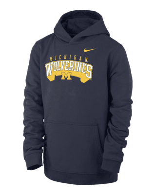 Подростковое худи Michigan Club Fleece Big Kids' (Boys') Nike College Pullover Hoodie