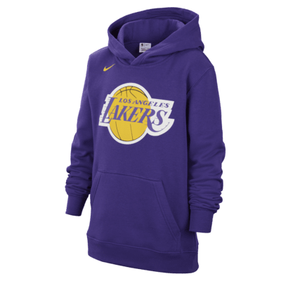 Sudadera Lakers fleece courtside hoodie morada