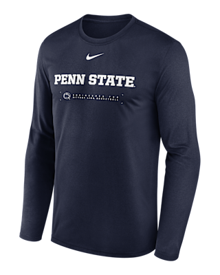 Мужская футболка Penn State Courtside Basketball Shootaround Legend Nike Dri-FIT College Long-Sleeve для баскетбола