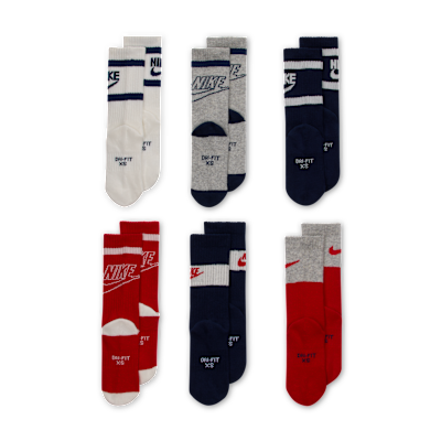Nike Dri-FIT Baby (12-24M) Retro Crew Socks (6 Pairs)
