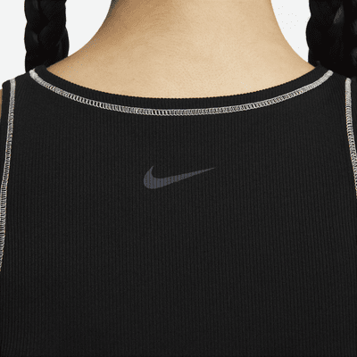 เสื้อกล้ามผ้าร่อง Dri-FIT ผู้หญิง Nike One Fitted