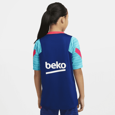 Fc Barcelona Strike Older Kids' Short-sleeve Football Top. Nike Nl