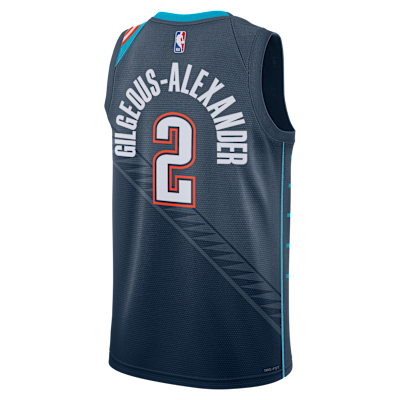 Shai Gilgeous-Alexander Oklahoma City Thunder City Edition Men's Nike NBA Swingman Jersey