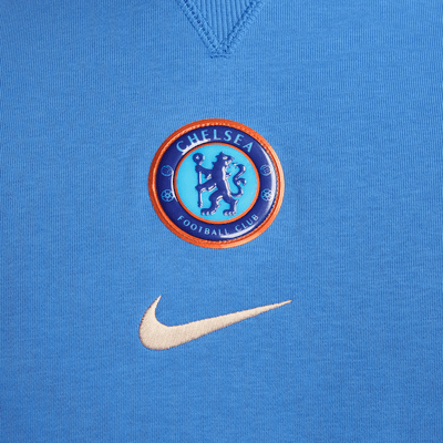 Chelsea FC Standard Issue Nike Dri-FIT kapucnis, belebújós férfi futballpulóver