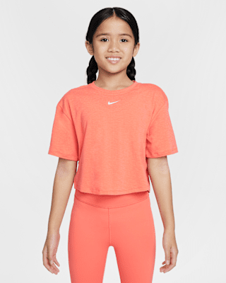 Подростковые шорты Nike One Relaxed Big Kids' (Girls') Dri-FIT Short-Sleeve Top