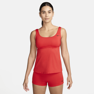 Top de traje de baño para mujer Nike Tankini