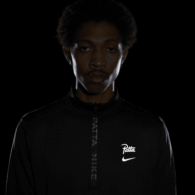 Langærmet Nike x Patta Running Team-trøje med 1/2 lynlås