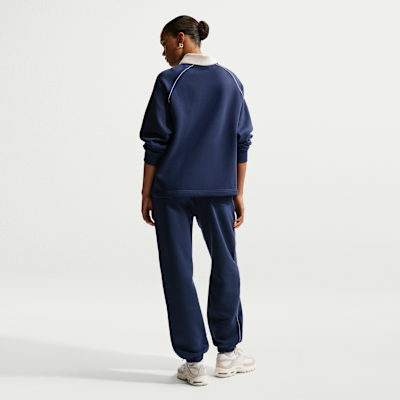 Pants con gráfico de tiro alto oversized para mujer Nike Sportswear Phoenix Fleece