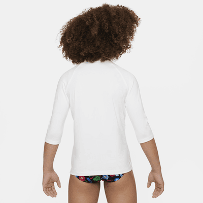 Playera Hydroguard de manga corta para niña talla grande Nike Swim